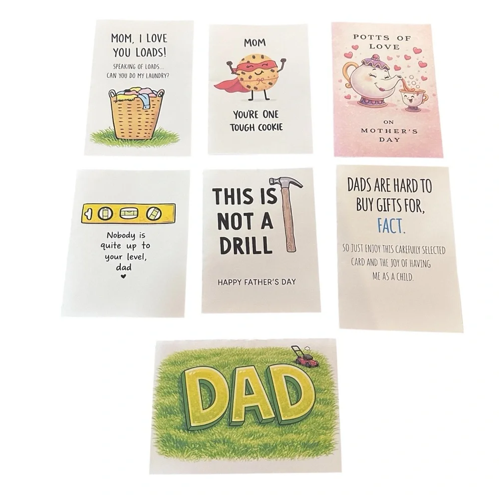 Handmade Greeting Cards Set Of 7 NEW